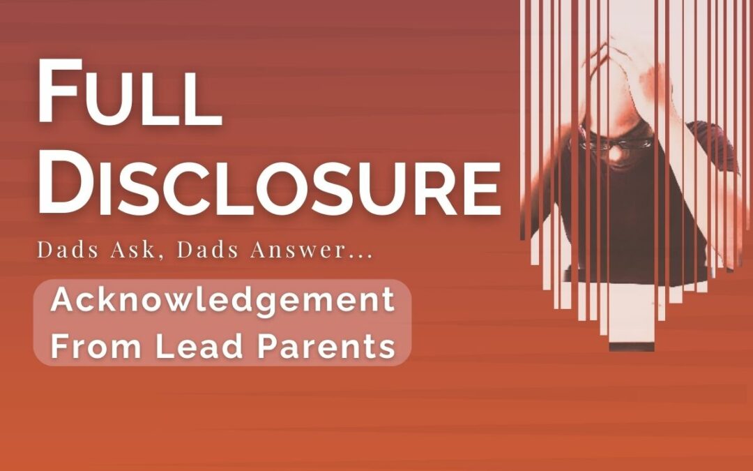 Do other lead parents accept you as a Lead Dad?