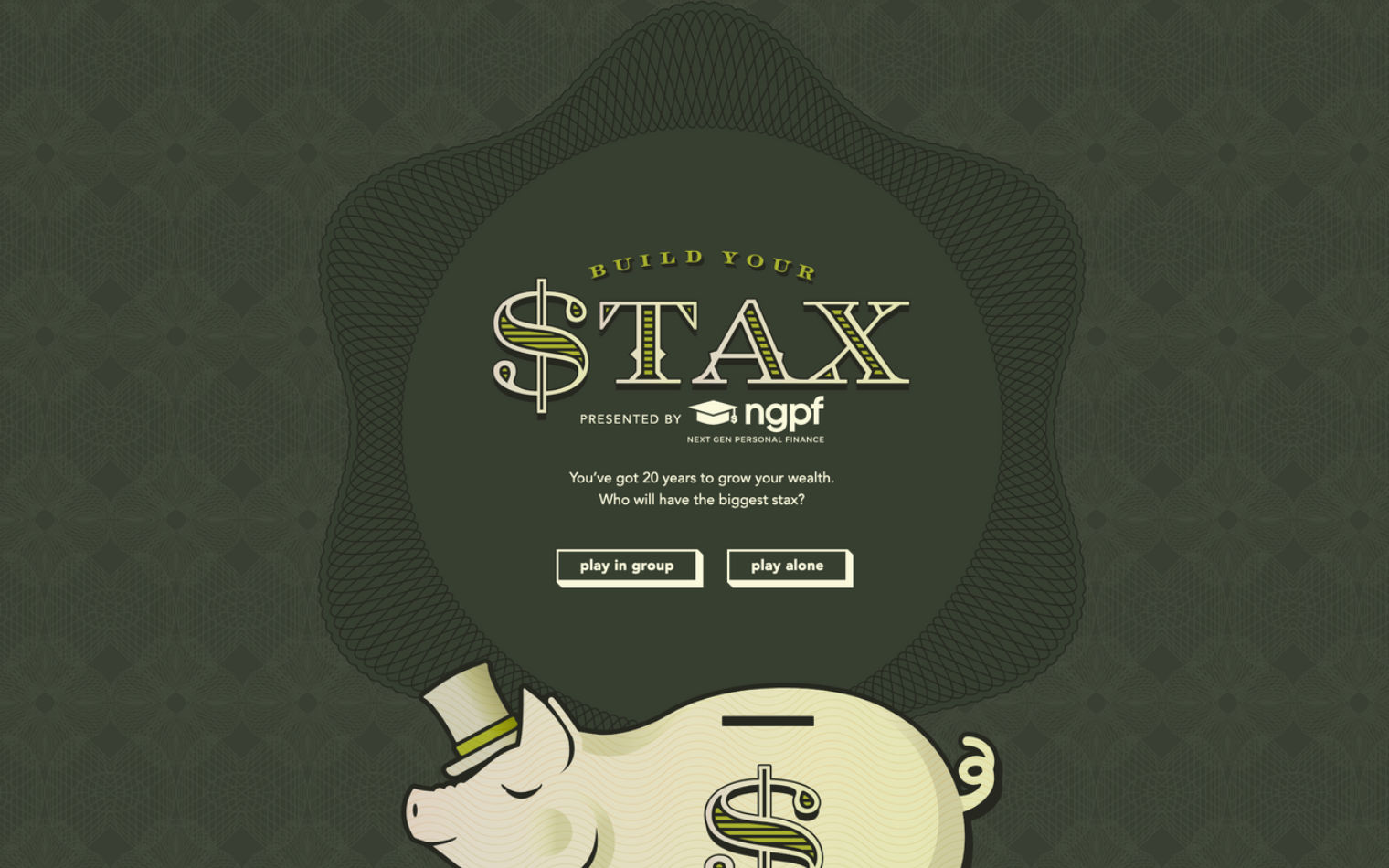 Screenshot of game, "Build Your STAX"